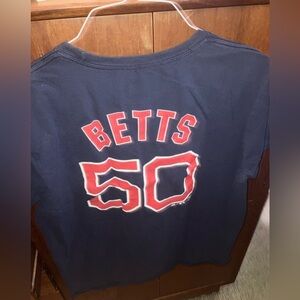 Majestic Boston Red Sox Mookie Betts Baseball Jersey MLB t shirt size large